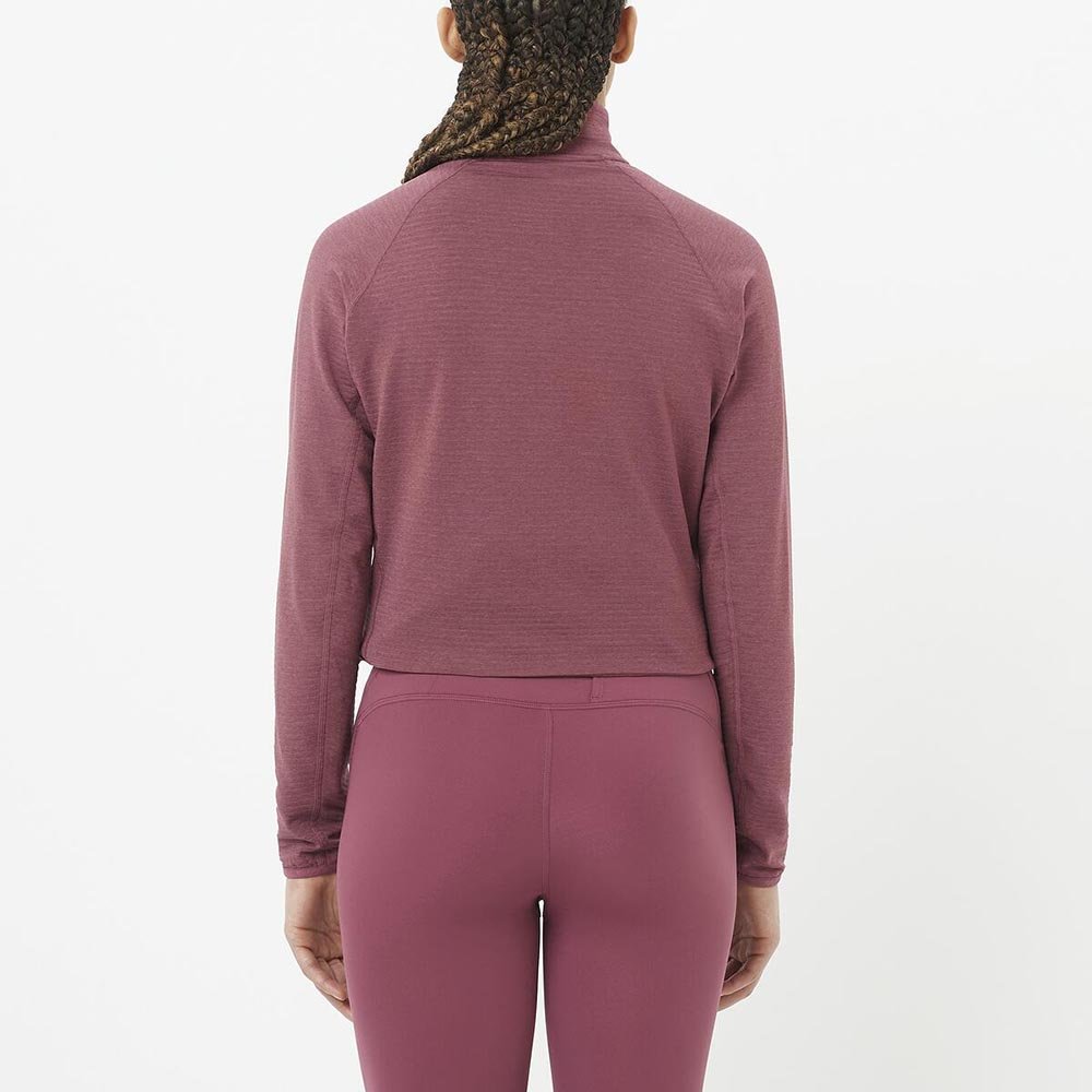 Salomon Essential LightWarm Sweatshirt W Pink