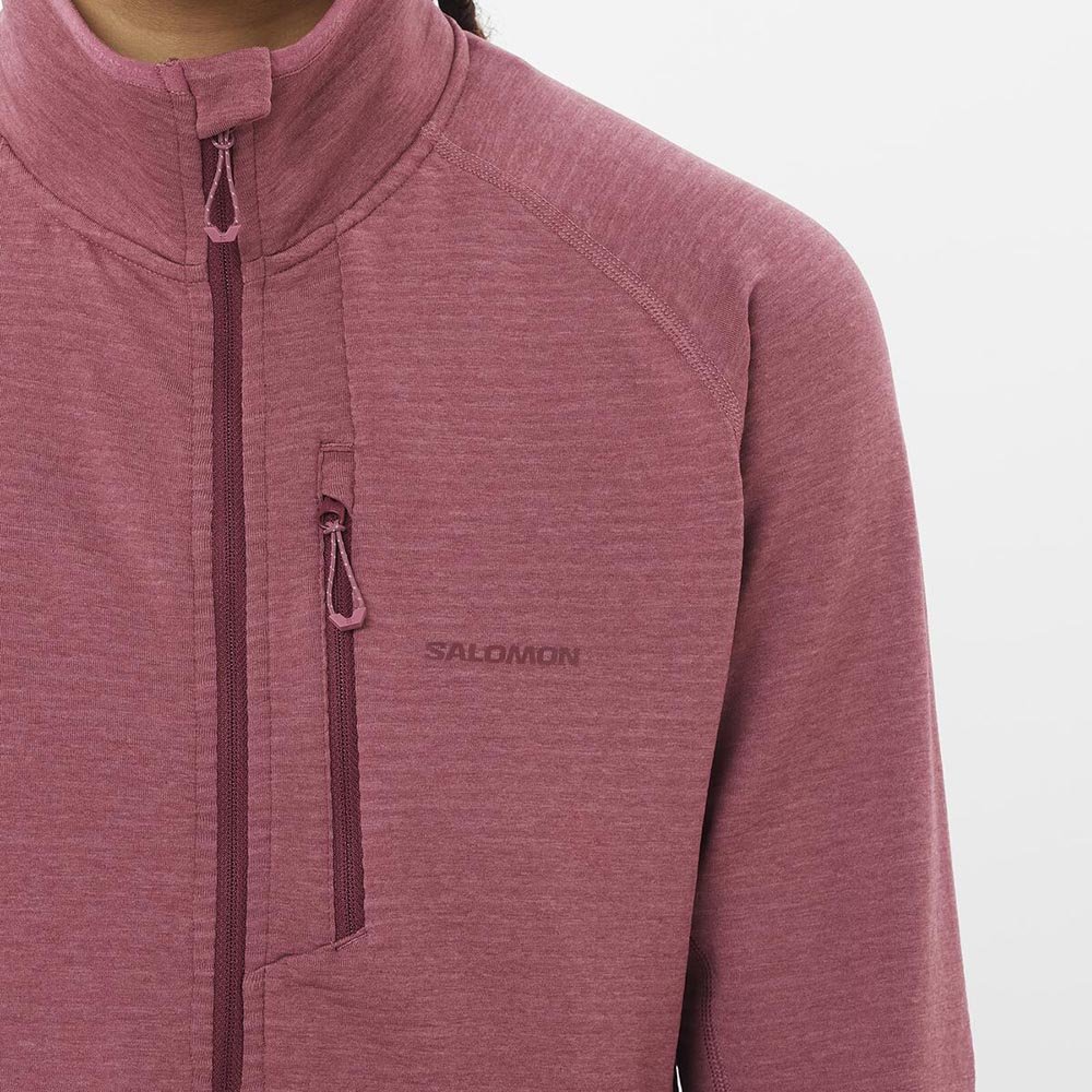 Salomon Essential LightWarm Sweatshirt W Pink