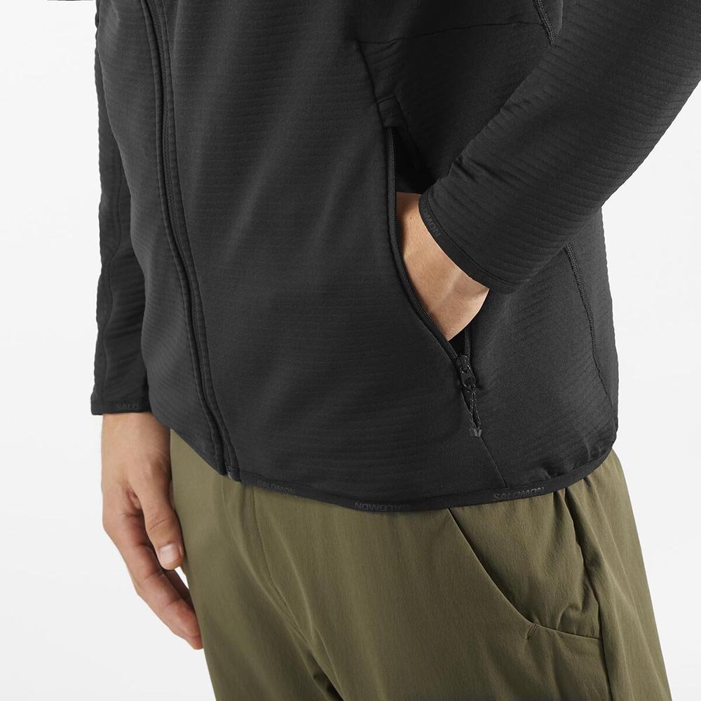 Salomon Essential LightWarm Hybrid M Black Sweatshirt