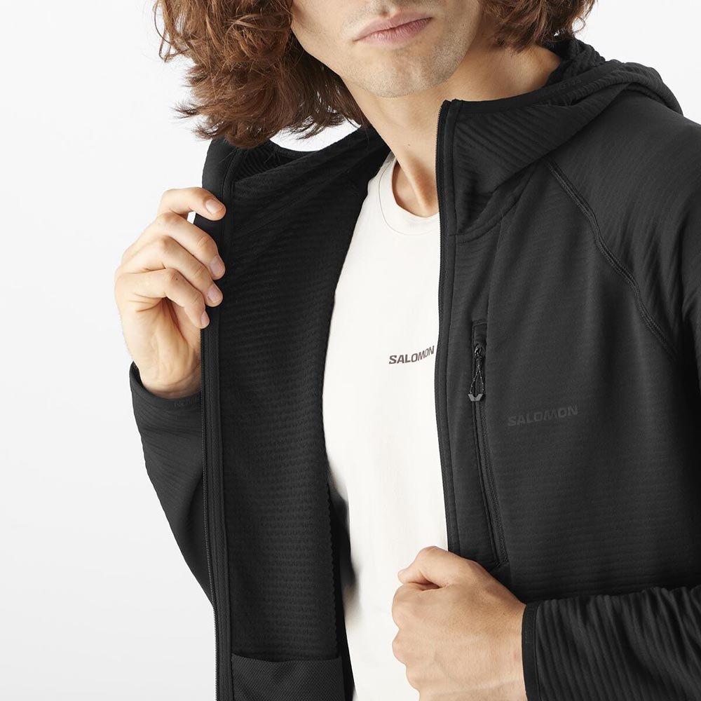 Salomon Essential LightWarm Hybrid M Black Sweatshirt