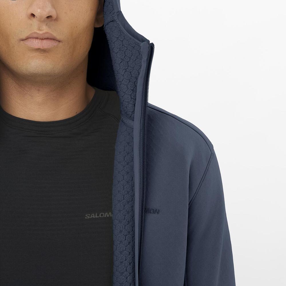 Salomon Outline Warm Fleece M Purple Sweatshirt