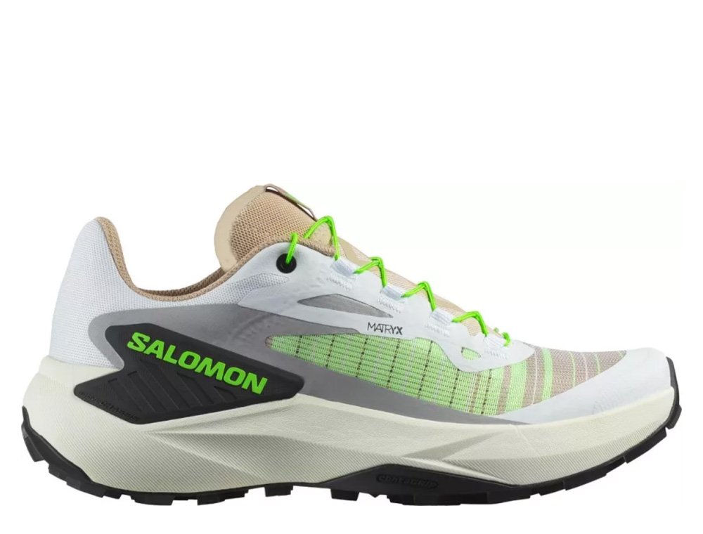 Salomon Genesis W White and Green Shoes