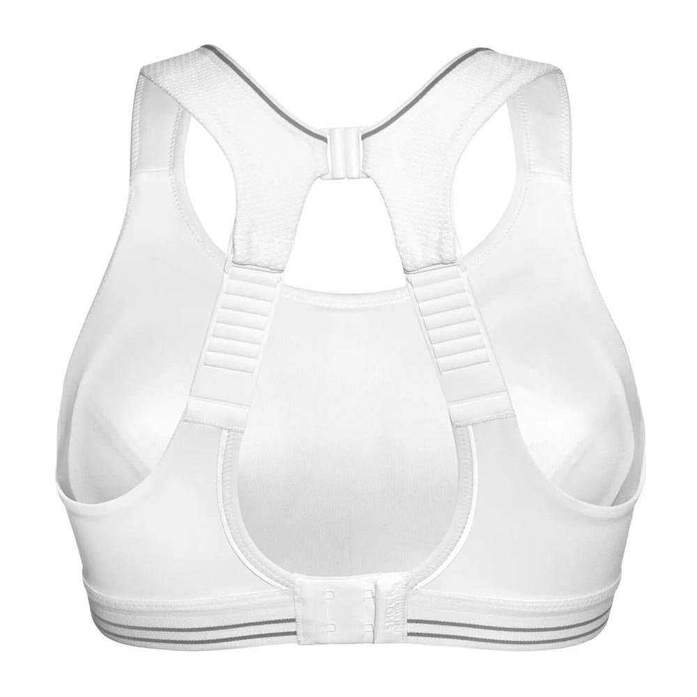 Sutien sport Shock Absorber Ultimate Run, alb și argintiu