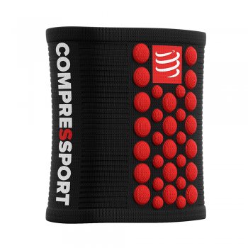 compressport sweatband u black-red