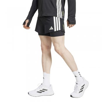 pantaloni scurți adidas adizero 2 în 1 m alb-negru