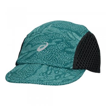 czapka asics fujitrail cap u turkusowo-czarna