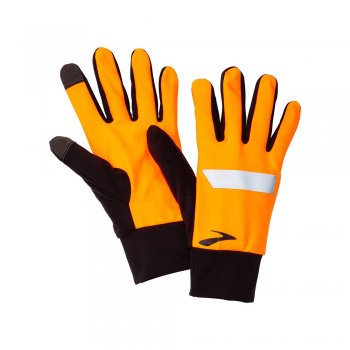 brooks fusion midweight glove u orange