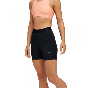 hoka novafly 6" knit short w black