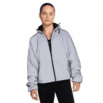 nike running division w jacket silver/black