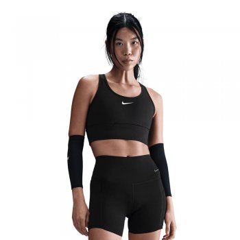 nike swoosh pocket medium support bra black
