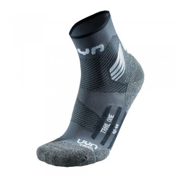 uyn man run trail one socks m grey-white