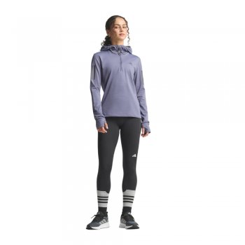 adidas own the run winterized hooded half-zip sweatshirt, purple