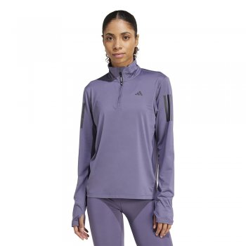 adidas own the run half zip sweatshirt w purple