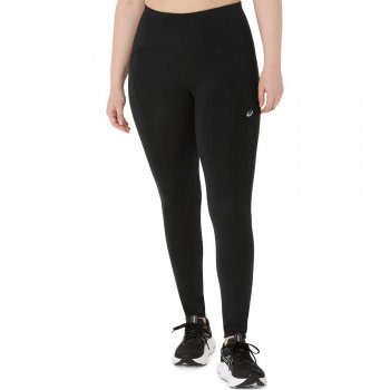 asics road winter high waist tight leggings in black
