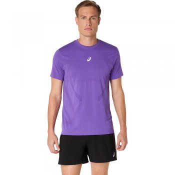 asics road seamless ss top m purple