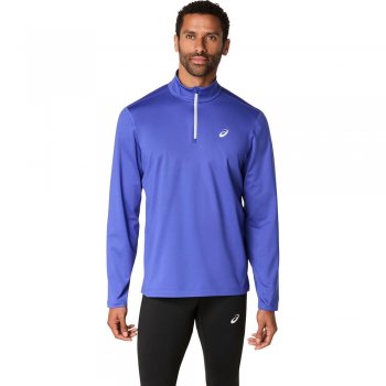 asics core 1/2 winter top m cobalt sweatshirt