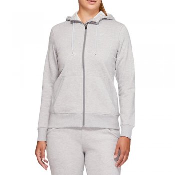 asics sport knit hoodie w gray