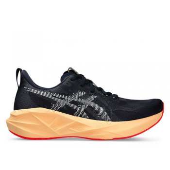 asics novablast 5 m shoes black and orange