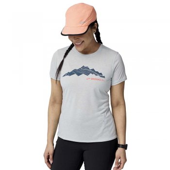 brooks distance short sleeve 3.0 t-shirt w light blue