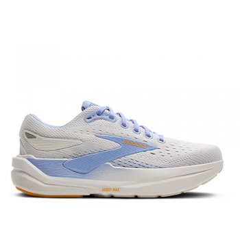 brooks ghost max 3 w white and purple shoes