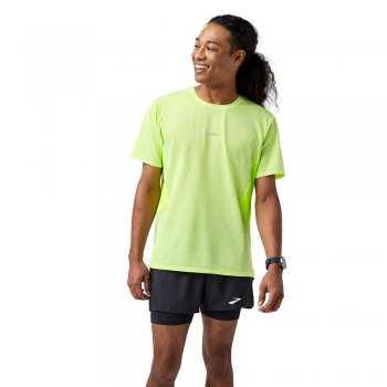 brooks high point short sleeve 2.0 m lime t-shirt