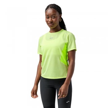 brooks high point short sleeve 2.0 w lime green t-shirt