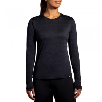 brooks luxe longsleeve t-shirt w black