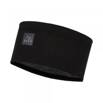 buff crossknit headband solid black u black