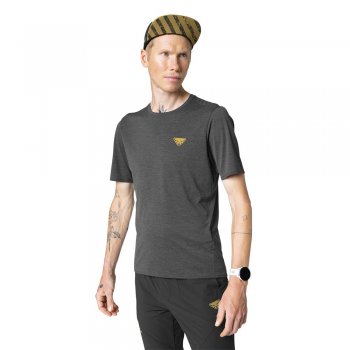 koszulka dynafit trail m szaro-pomarańczowa