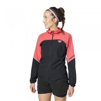 dynafit alpine wind jacket w coral-black