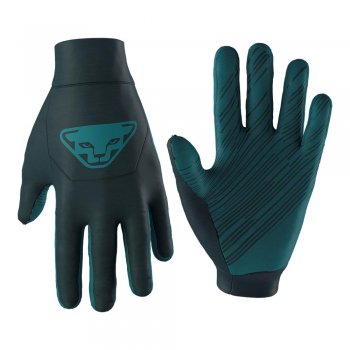 dynafit upcycled thermal gloves u blue-navy