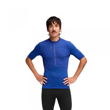 hoka skybreeze short sleeve zip t-shirt m blue