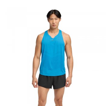 hoka race singlet m blue