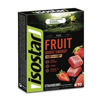 isostar energy fruit boost strawberry jelly - 100g