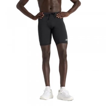 new balance sleek pocket half tight 9 m black shorts
