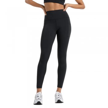 new balance sleek pocket high rise leggings 25 w black