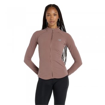 new balance harmony full zip jacket w pink brown