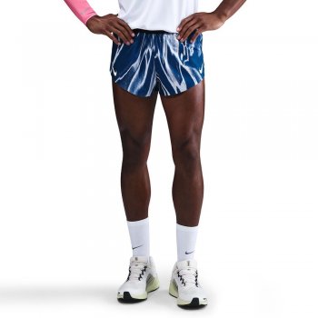 nike aeroswift m navy blue and white shorts