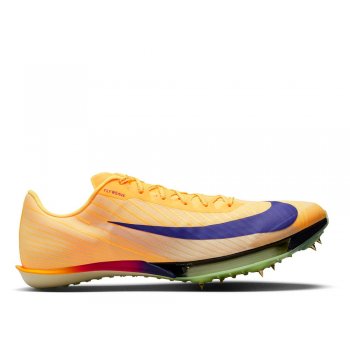 nike air zoom maxfly 2 u running spikes yellow-blue