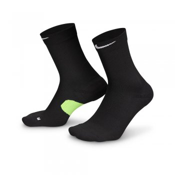 nike midweight running u socks black and green