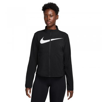 nike tempo swoosh run jacket w black