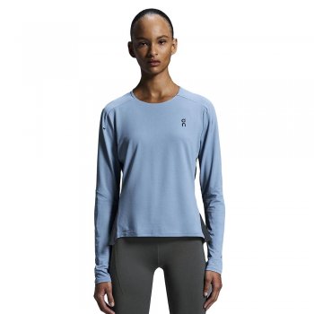 tricou lung on performance w albastru-gri