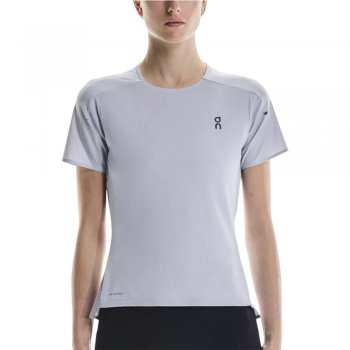 on performance t-shirt w white and gray