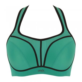 panache sport wired bra green and black