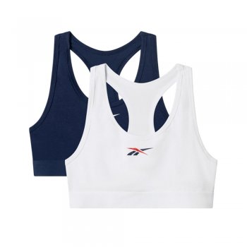 sutiene reebok lola mix, pachet de 2, alb/bleumarin