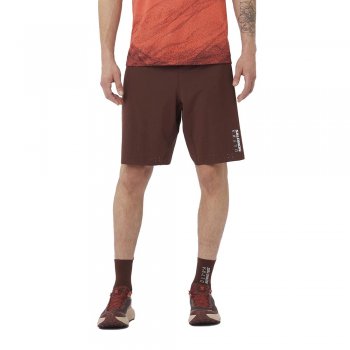 salomon s/lab ultra 2in1 shorts m brown-black