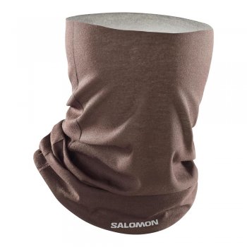 salomon cross neck & head tube u neck warmer brown