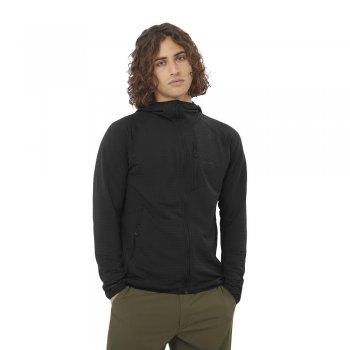 salomon essential lightwarm hybrid m black sweatshirt