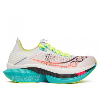 saucony endorphin elite 2 m shoes white-turquoise