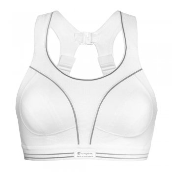 shock absorber ultimate run bra white and silver